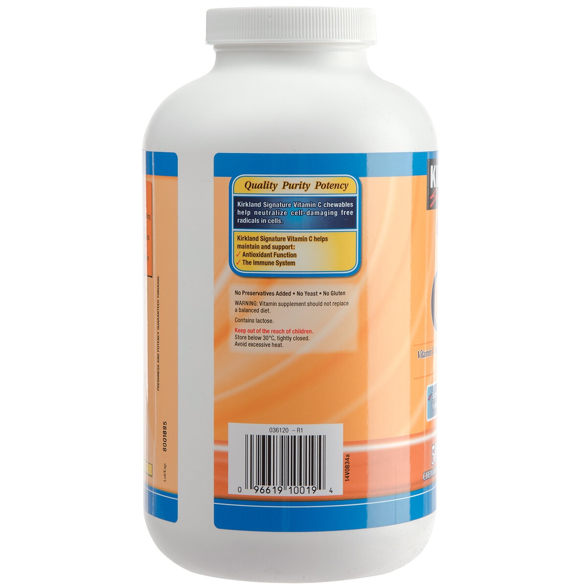 Kirkland Signature Vitamin C 500mg 500 Chewable Tablets