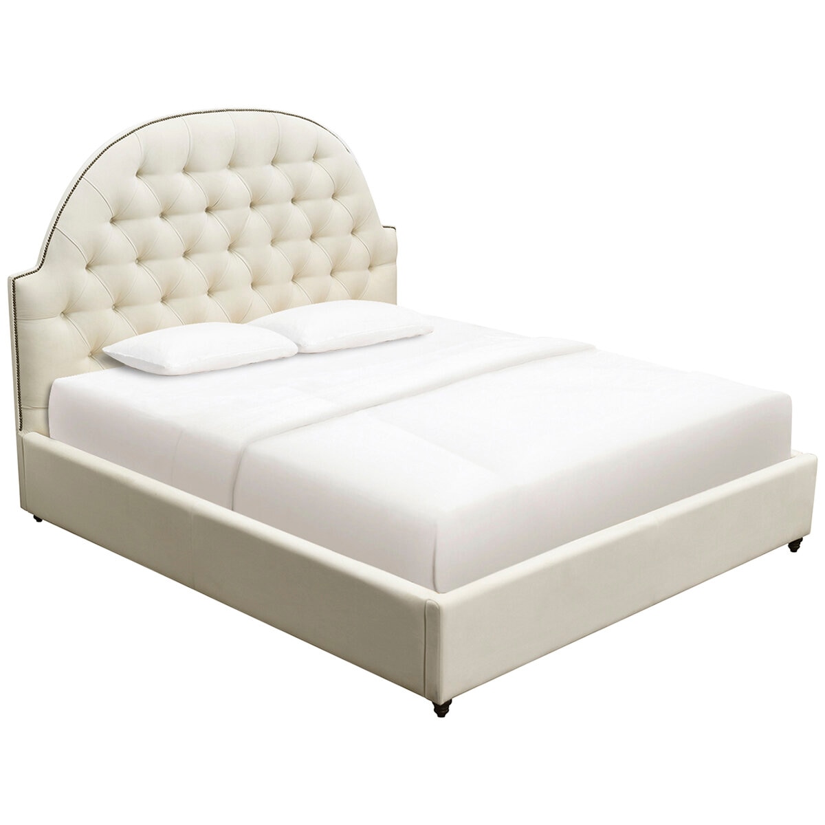 Moran Princess King Bedhead With Encasement With Slatted Base Cream