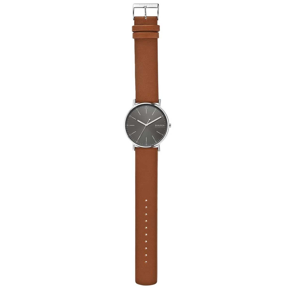 Skagen Signatur Brown Leather Men's Watch SKW6578