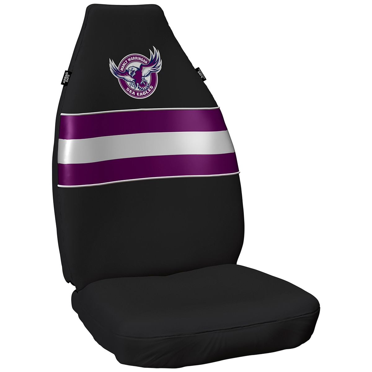 4Pcs Set Purple Car Seat Covers, Polyester Front Pairs Car Seat