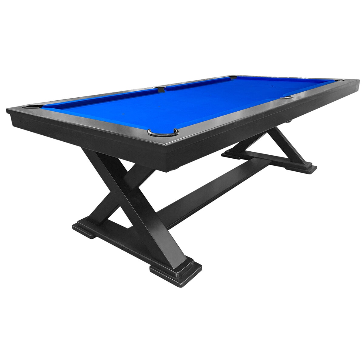 All Table Sports Southern Cross 7ft Pool Table Black Wood Royal Blue Felt