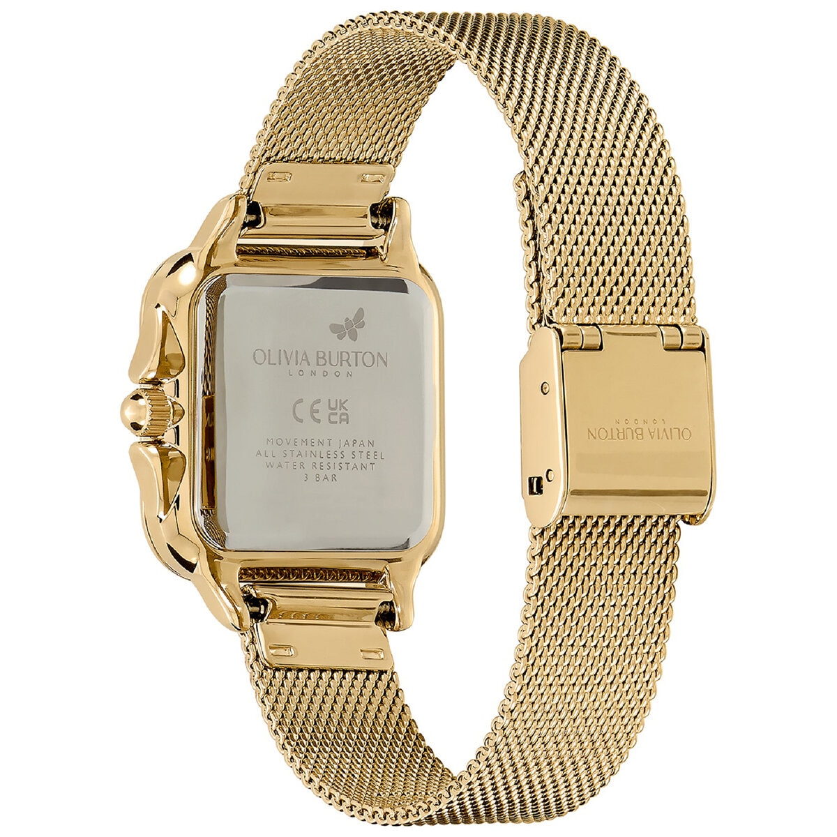 Olivia Burton Gold Steel Mesh Green Dial Women's Watch 24000087