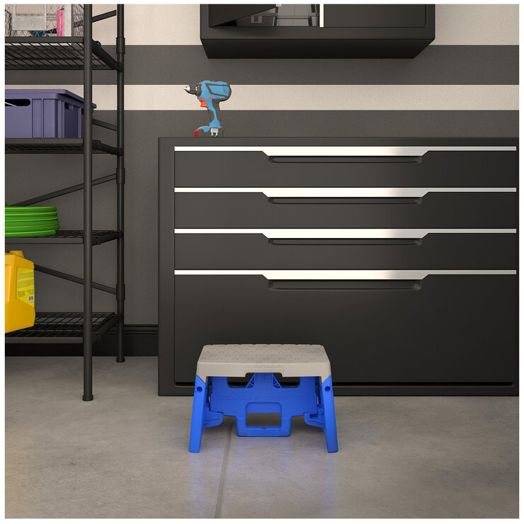 COSCO 1-Step Plastic Folding Step Stool 2 Pack COSCO 1-Step Plastic Folding Step Stool 2 Pack