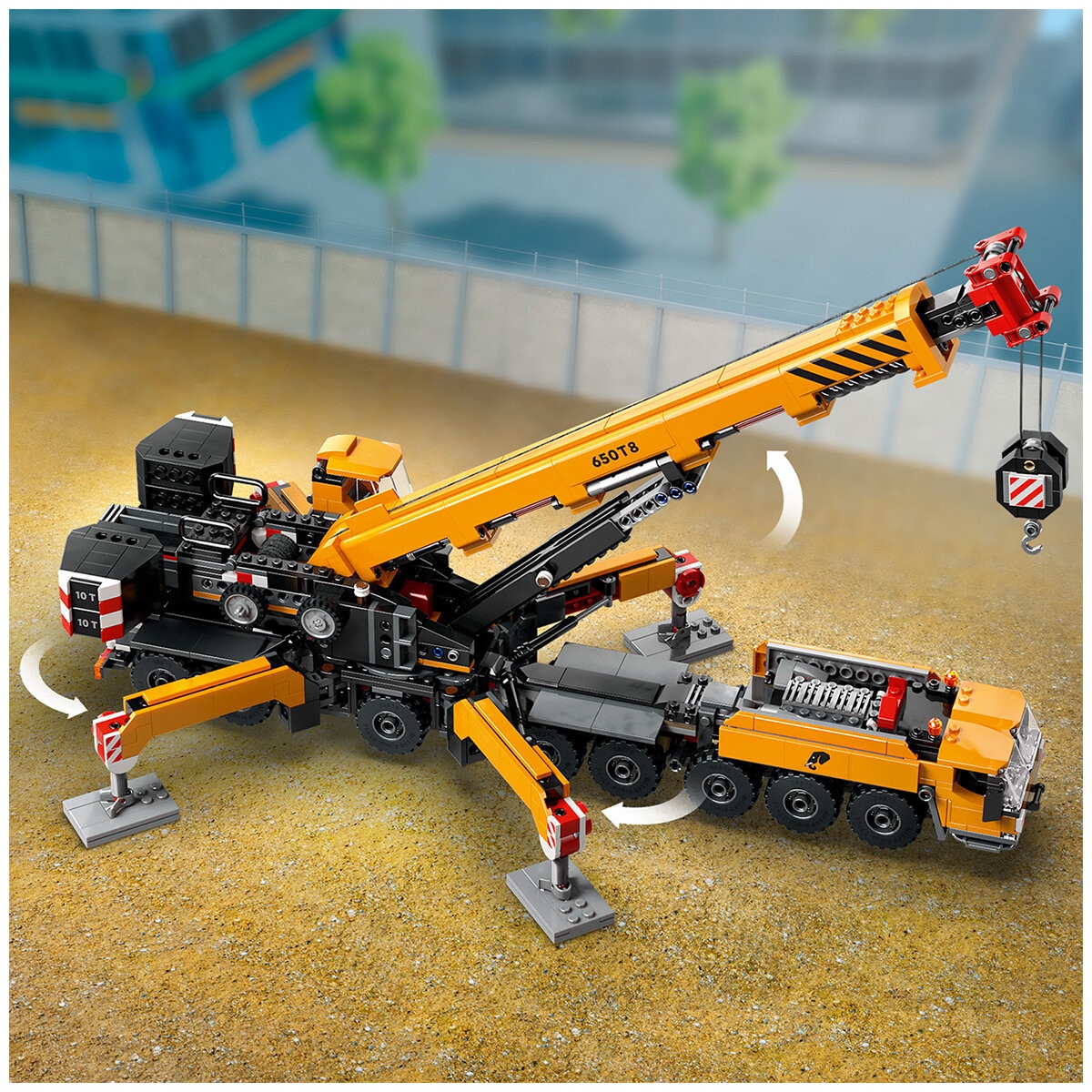 lego city yellow mobile construction crane