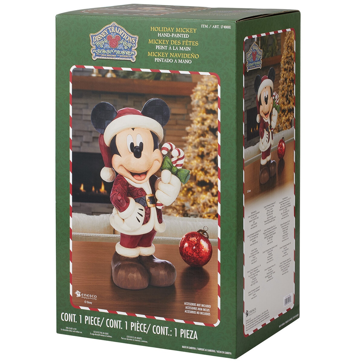 Disney Traditions Jim Shore Mickey Mouse With Candy Cane