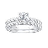 18KT White Gold 0.50ctw Round Shape Diamond Ring