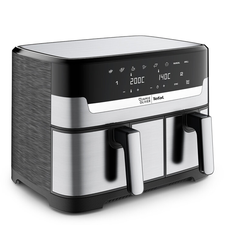Jamie Oliver By Tefal Dual Drawer Air Fryer EY905J Jamie Oliver By Tefal Dual Drawer Air Fryer EY905J