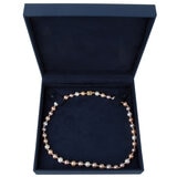 18KT Yellow Gold Cultured Freshwater Pearl And Multi Cut Bead Necklace