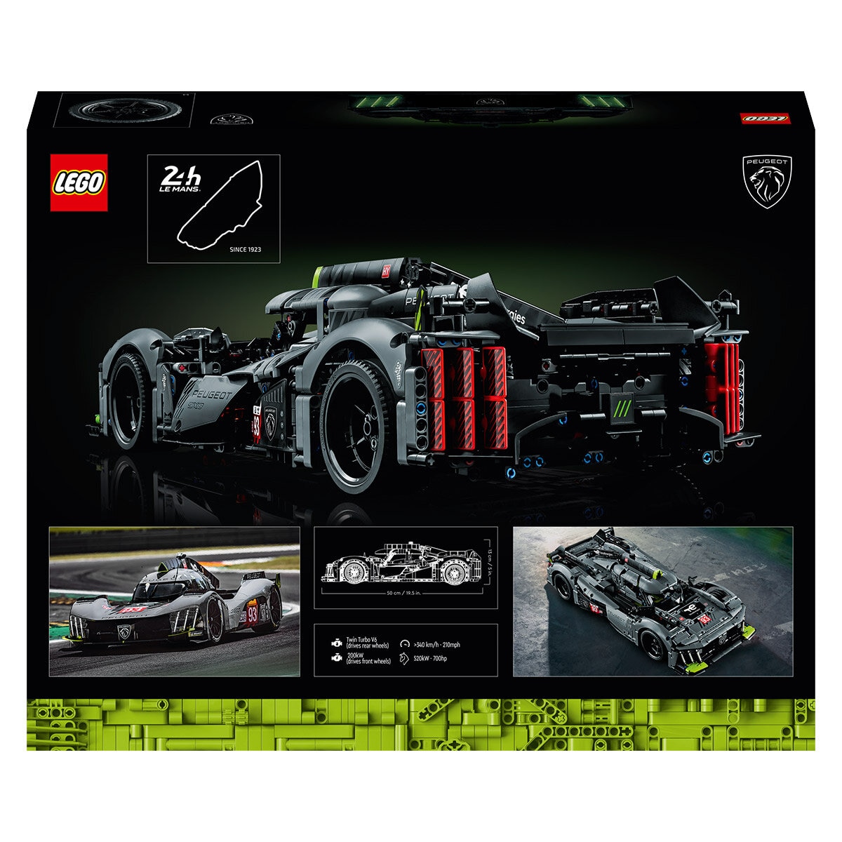 LEGO Peugeot 9X8 24H Le Mans Hybrid Hypercar 42156 LEGO Peugeot 9X8 24H Le Mans Hybrid Hypercar 42156
