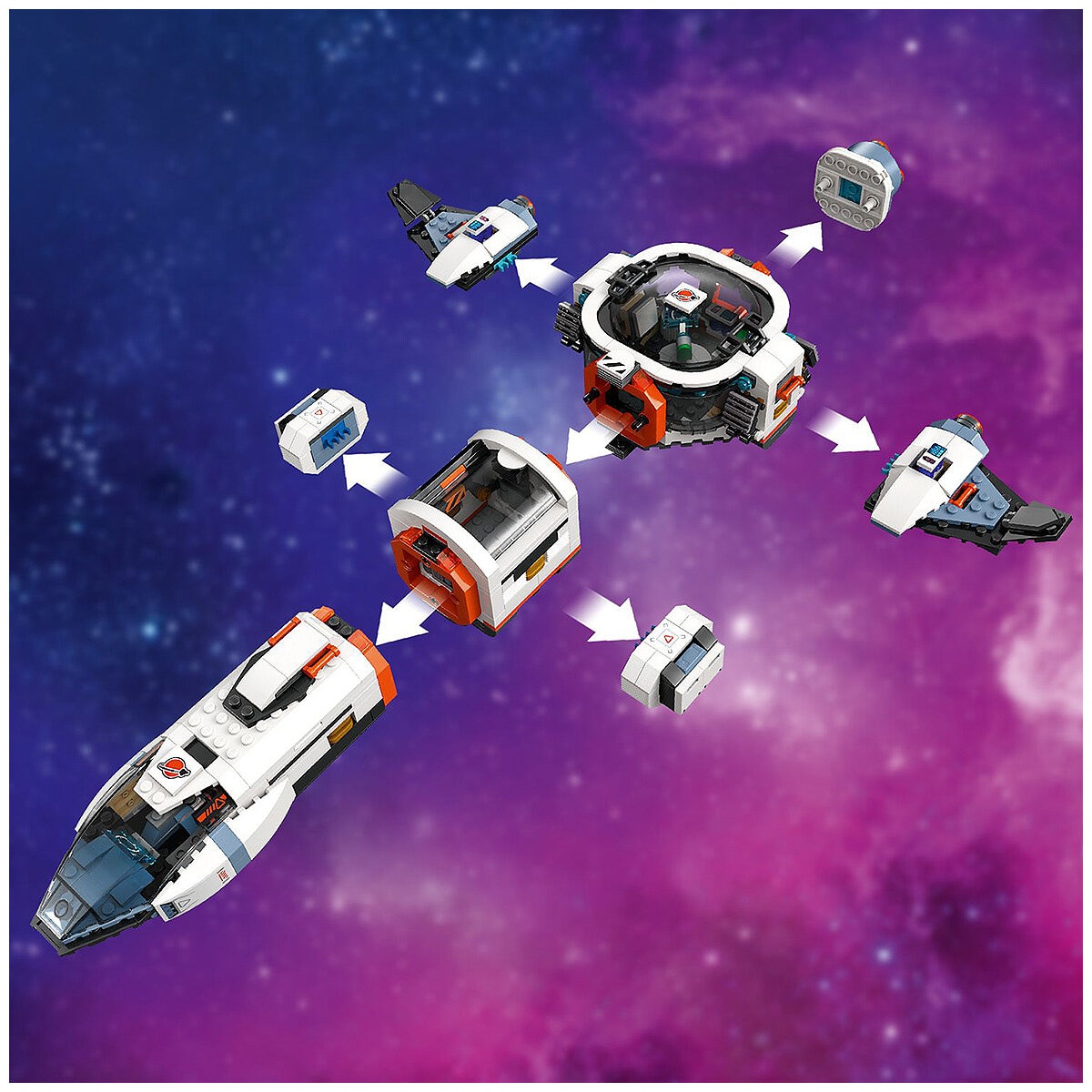 LEGO City Modular Galactic Spaceship, Outer Space Toy for Kids 60446