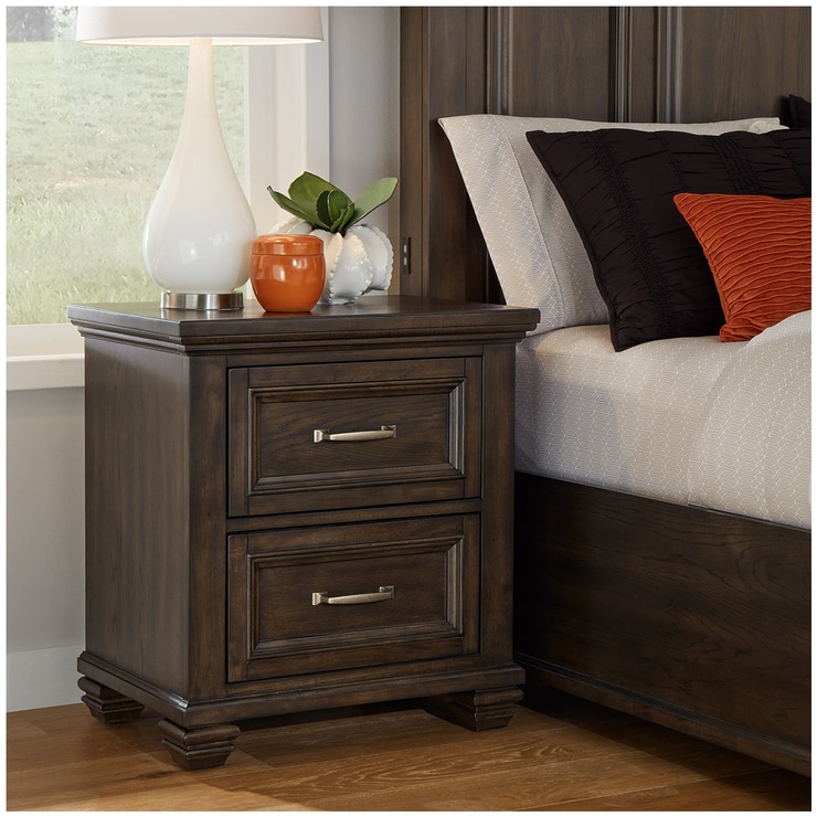 Universal Broadmoore Nightstand With 2 Storage Drawers 