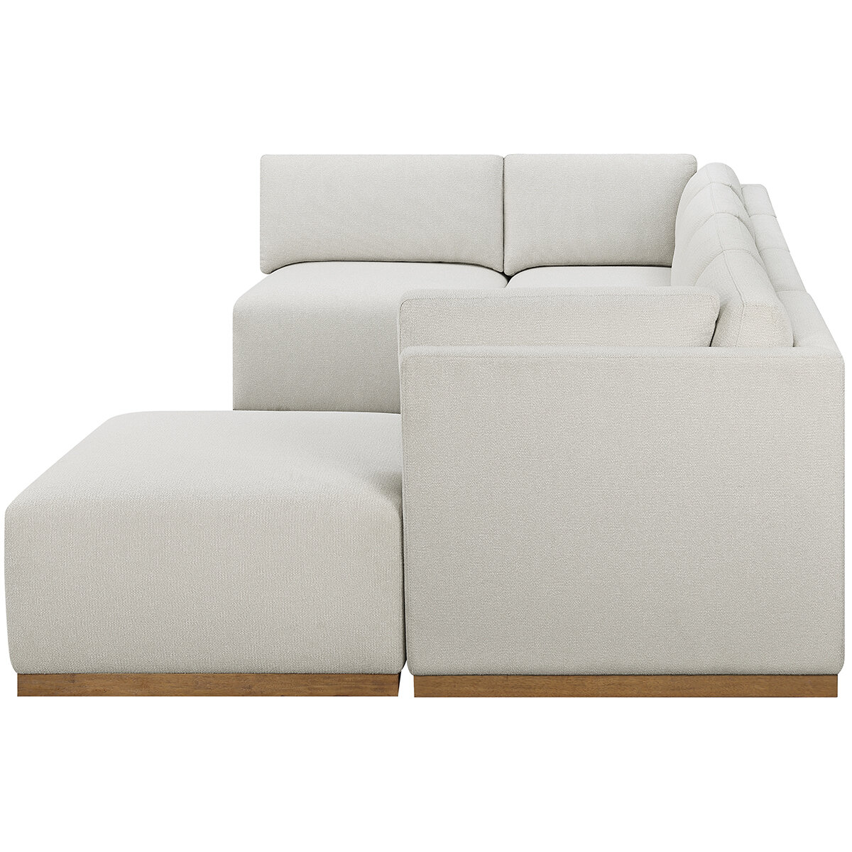 Henredon 6 Piece Fabric Modular Sectional with Ottoman