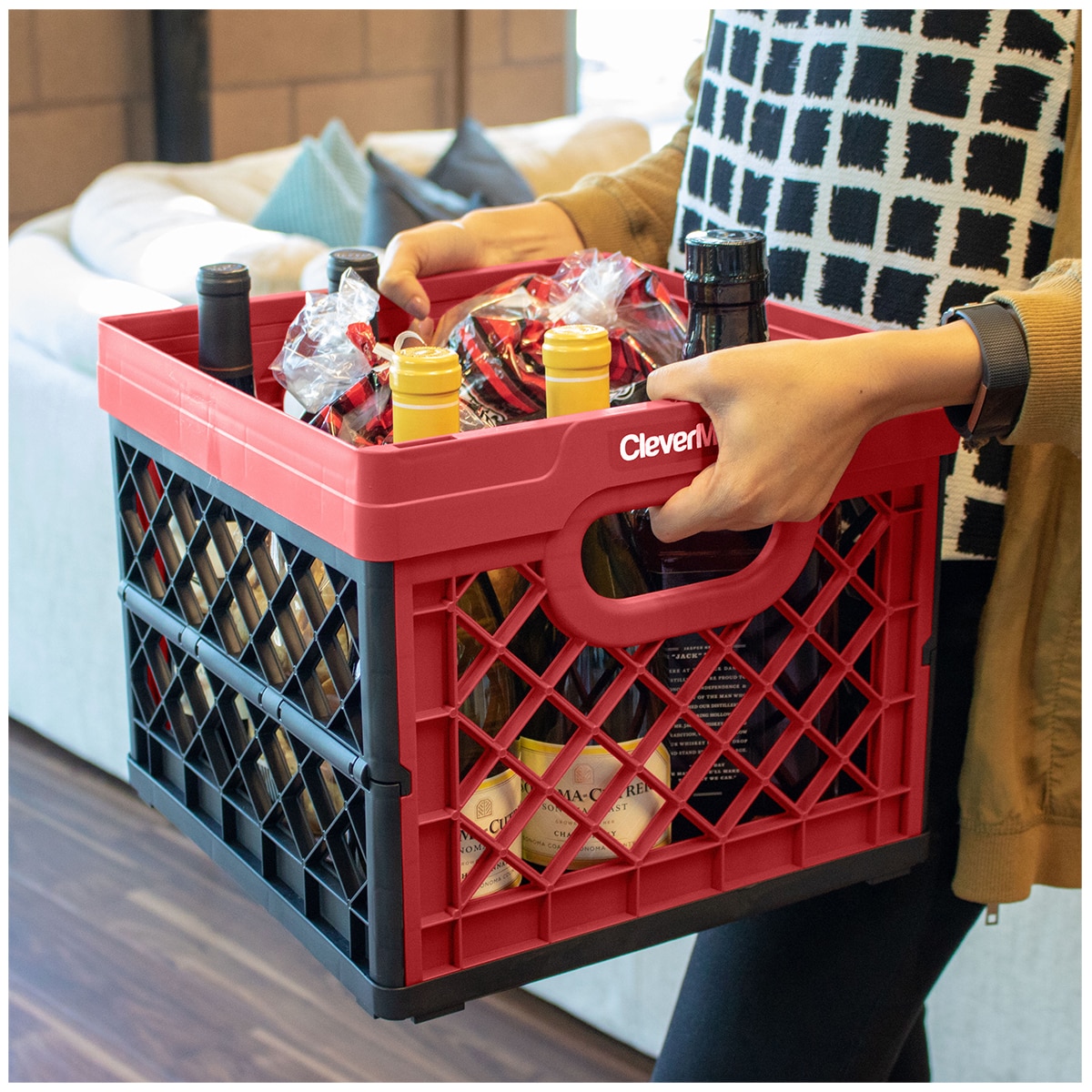 CleverMade Milk Crate Red 25L Costco Australia