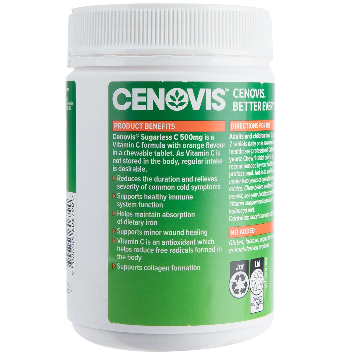 Cenovis Sugarless C 500mg 500 Count