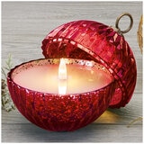 Glass Ornament with LED Candle 3PC