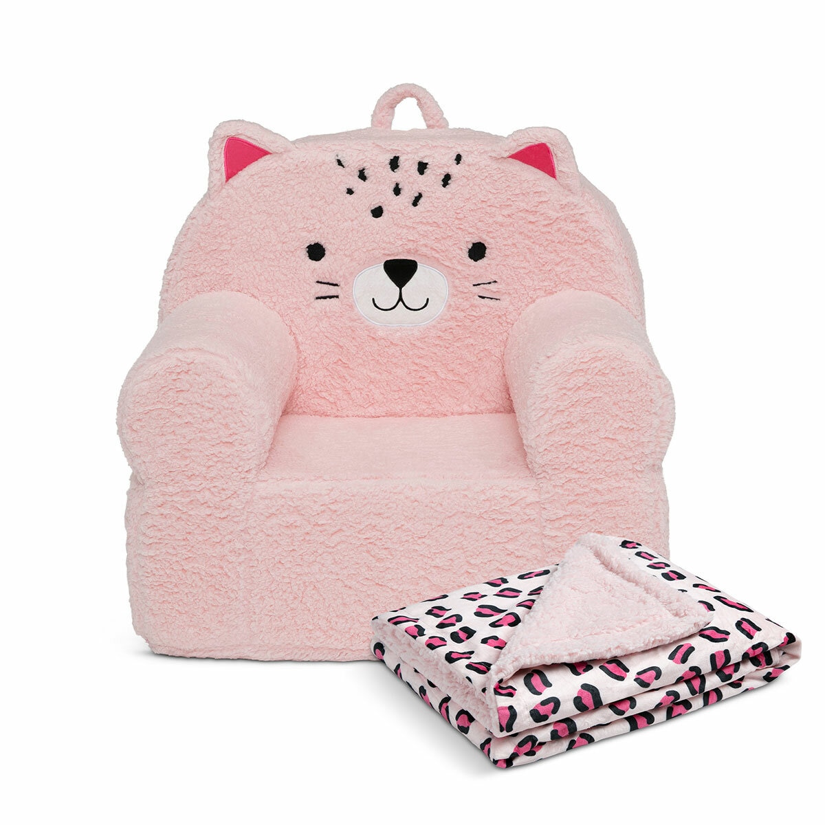 Cozee Kids' Animal Chair with Plush Blanket - Leopard Cozee Kids' Animal Chair with Plush Blanket - Leopard