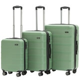 Tosca Cosmic Luggage 3 Piece Set Olive Green