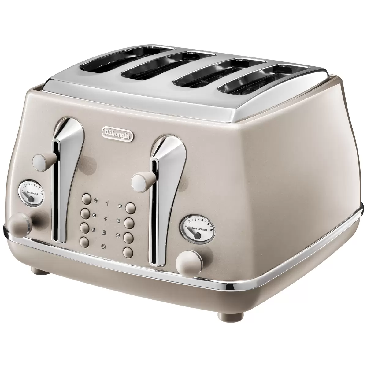 De'Longhi Icona Metallics 4 Slice Toaster Beige CTOT4003BG