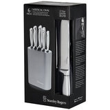 Stanley Rogers Oval Metallic Pewter Knife Block 6 Piece