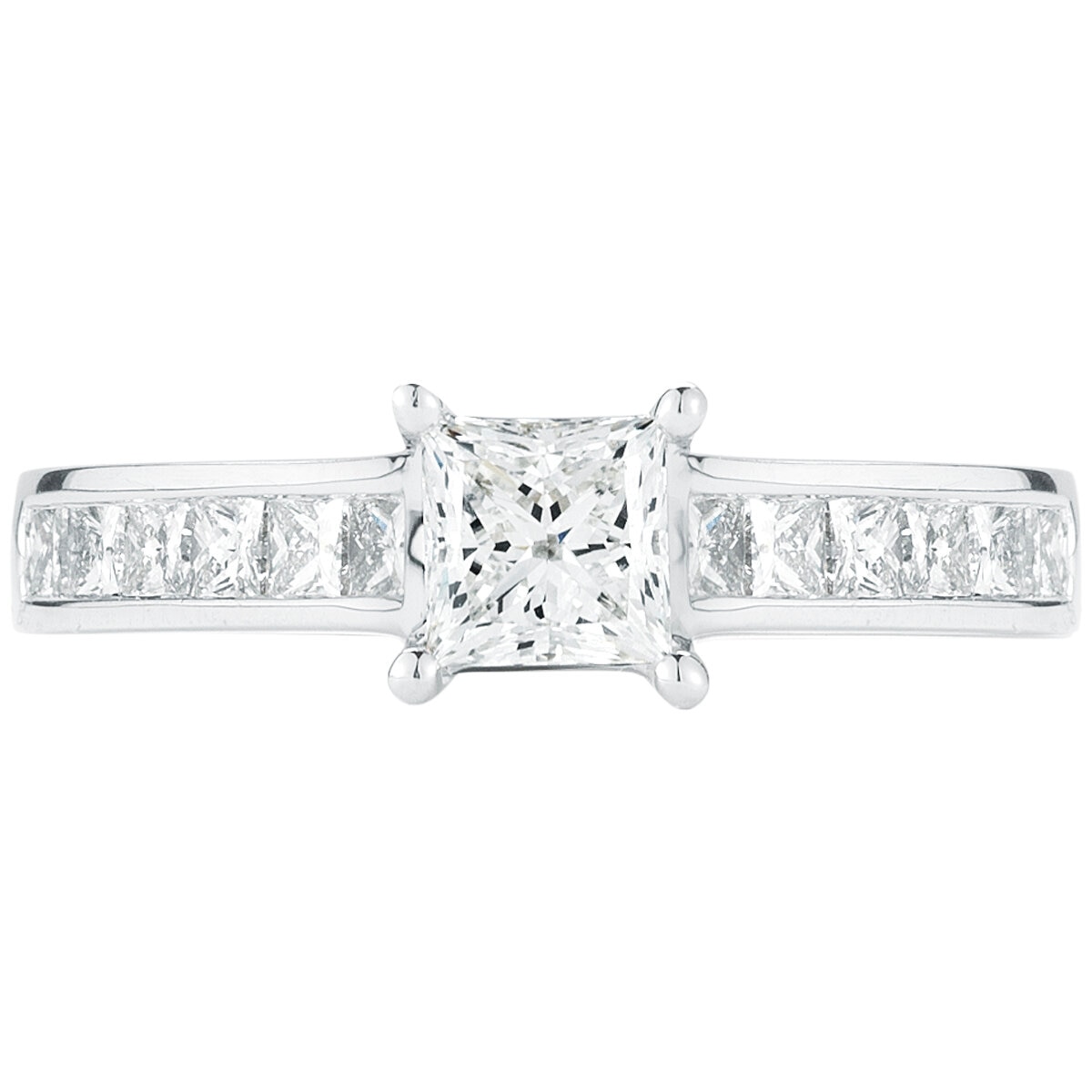 Platinum 2.05CTW Princess Cut Diamond Bridal Set