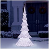 White Glitter Tree with 1000 LED lights 2.34 Metre