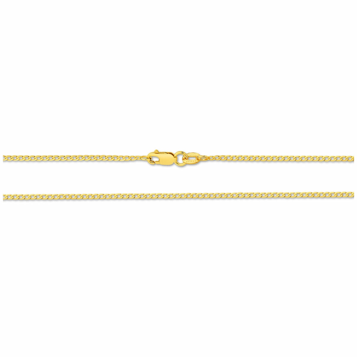18KT Yellow Gold Flat Curb Bracelet 1g 18KT Yellow Gold Flat Curb Bracelet 1g
