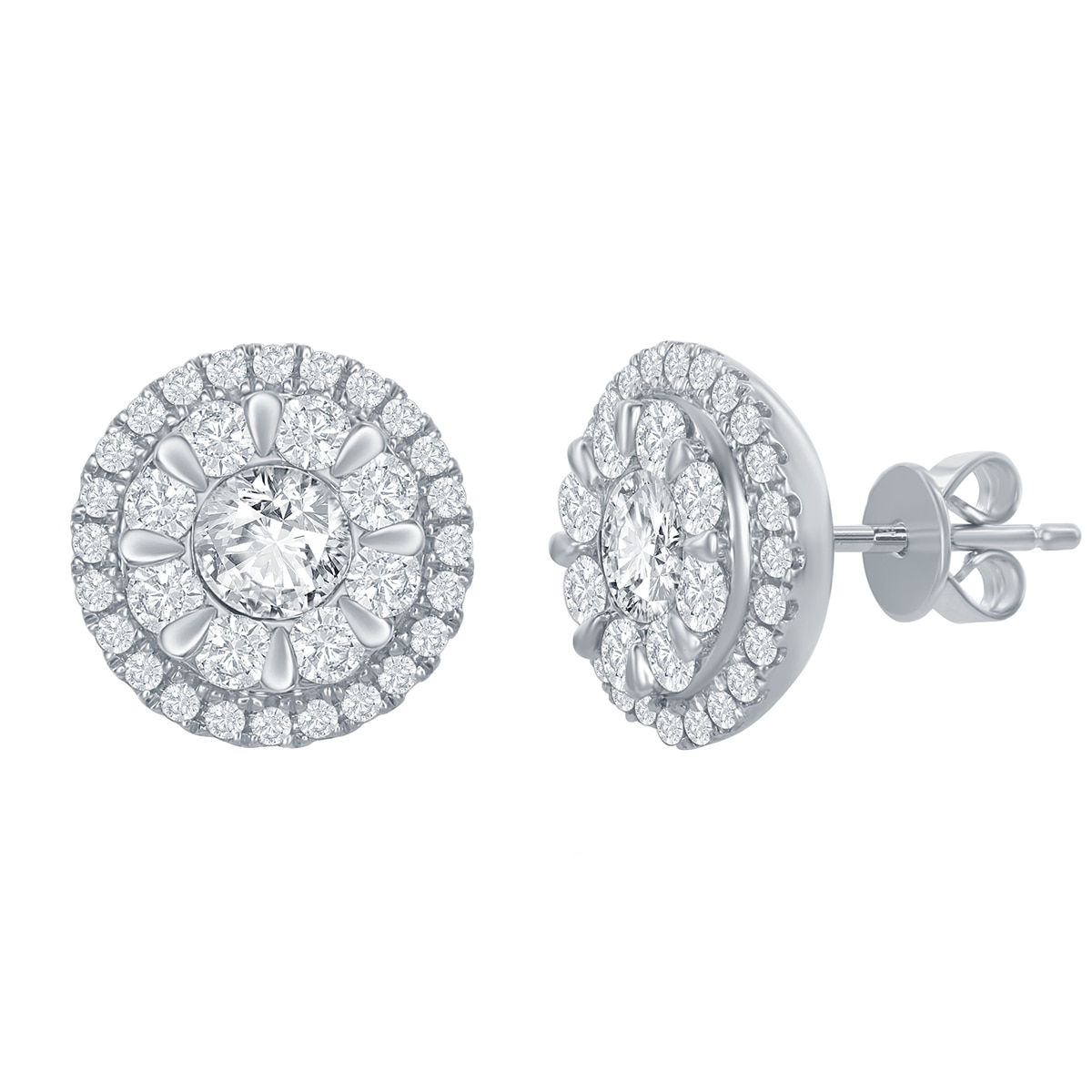 18KT White Gold 1.43ctw Round Brilliant Diamond Earrings | Costco Australia