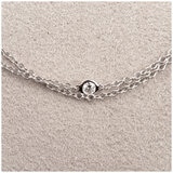 18KT White Gold 1.38ctw Diamond Two Strand Necklace