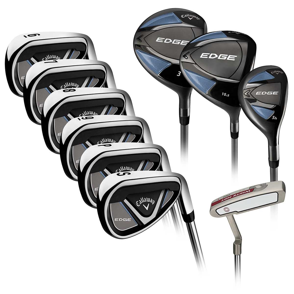 Callaway Edge Men's 10 Piece Left Handed Regular Flex Golf Club Set