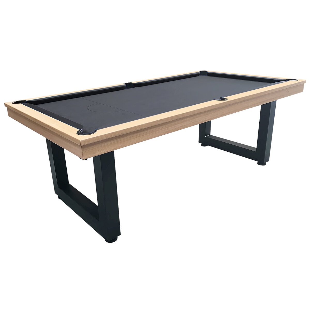 All Table SportsOdyssey 8ft Pool Table Natural Wood Carcoal Felt