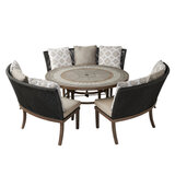 Agio Sebastian Woven Bench Dining Set 4 Piece