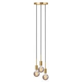 Nordlux Paco 3 Light Pendant Brass Metal E27