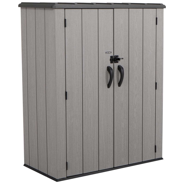 Lifetime Vertical Storage Shed 136.3 (L) cm x 69.9 (W)cm x 172.1 (H )cm ...