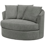 Thomasville Fabric Swivel Chair Grey