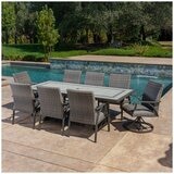 SunVilla Cobalt 9 Piece Woven Dining Set