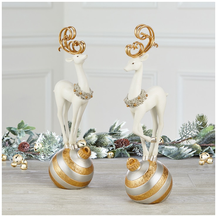 Elegant Deer Christmas Ornaments 2pk | Costco Australia