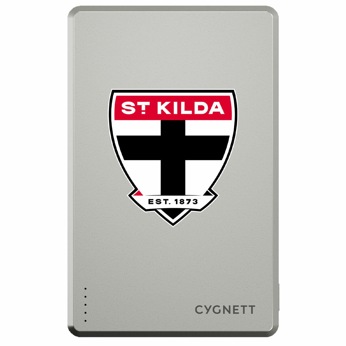 Cygnett 5k Slim Mag Power Bank- St Kilda Saints CY5373PBCHE Cygnett 5k Slim Mag Power Bank- St Kilda Saints CY5373PBCHE