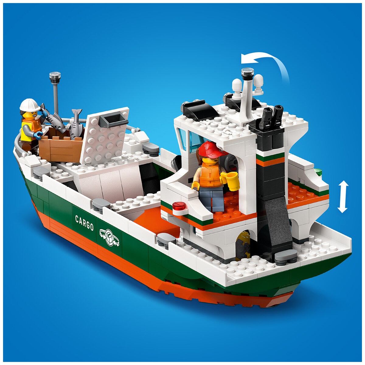 lego city seaside harbor with cargo ship 60