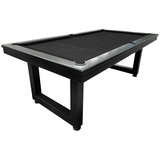 All Table SportsOdyssey 8ft Pool Table Black Wood Black Felt