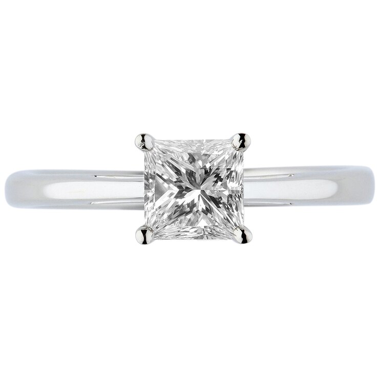 Platinum 0.50ctw Princess Cut Diamond Solitaire Ring | Costco Australia