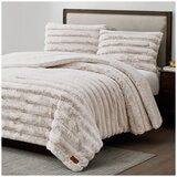 Frye Channel Comforter Queen 3 Piece Set Biscuit