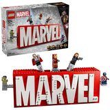 LEGO Marvel MARVEL Logo & Minifigures Collectible, Buildable Set 76313