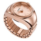 Fossil Watch Ring Rose Gold Tone Women's Watch ES5247