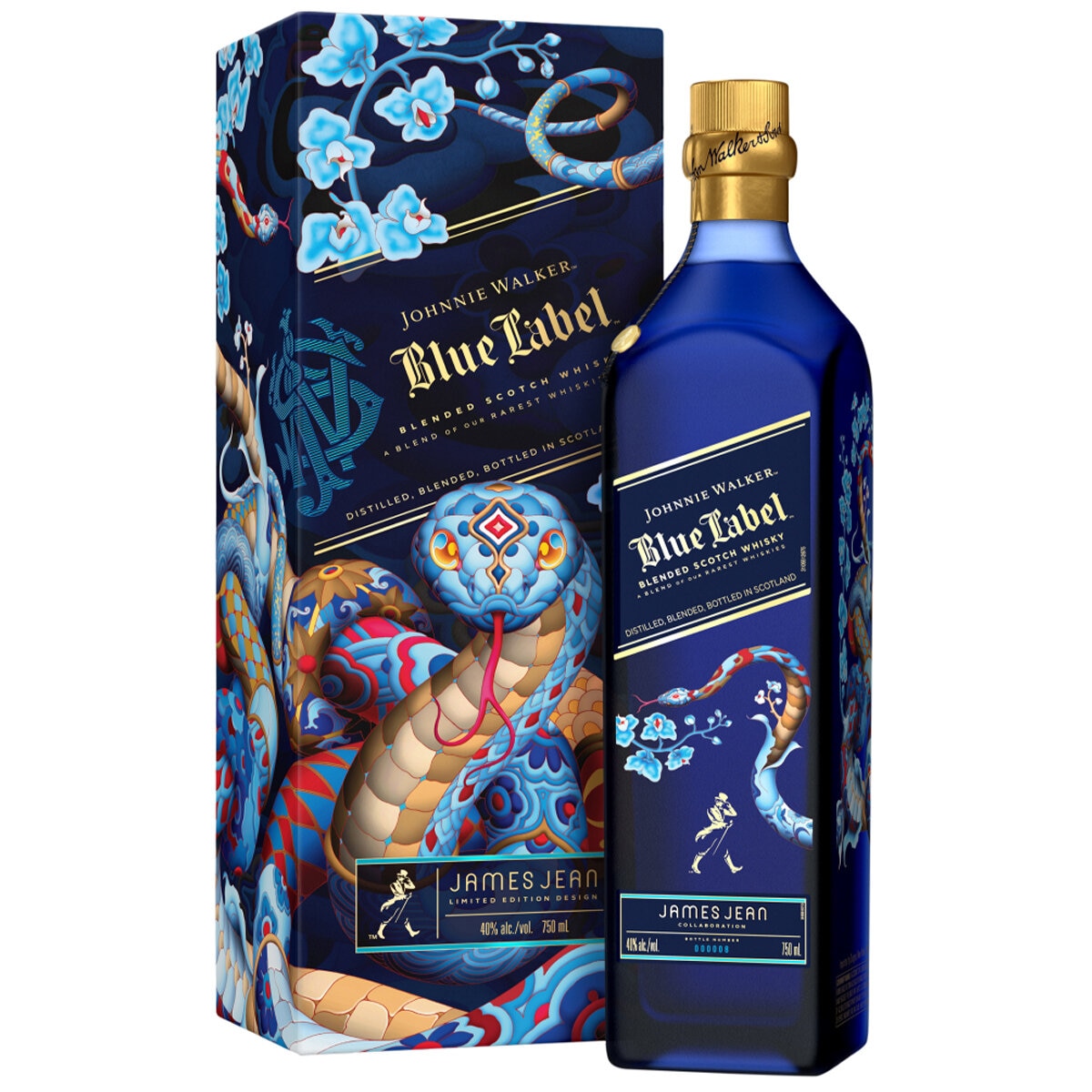 Johnnie Walker Blue Label Year Of The Snake X James Jean Blended Scotch Whisky 750ml Johnnie Walker Blue Label Year Of The Snake X James Jean Blended Scotch Whisky 750ml