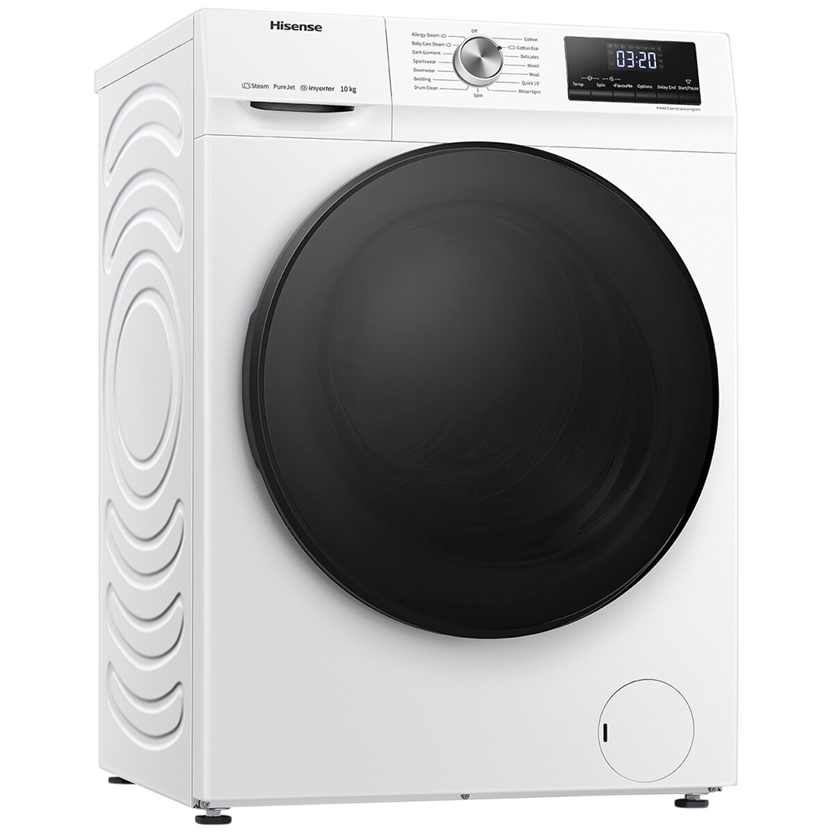 hisense hwfe1014va 10kg front load washing machine white