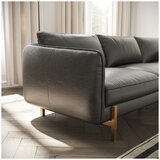 Valencia Berlin Black Leather Sofa