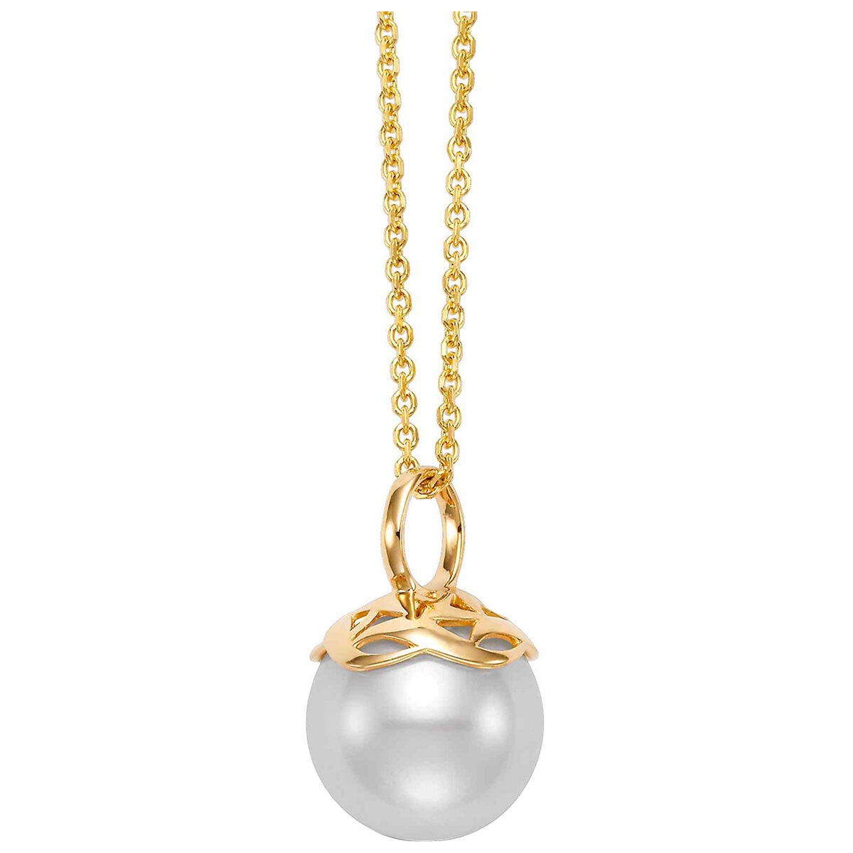 14KT Yellow Gold 10.5-11mm  Cultured Freshwater Pearl Pendant