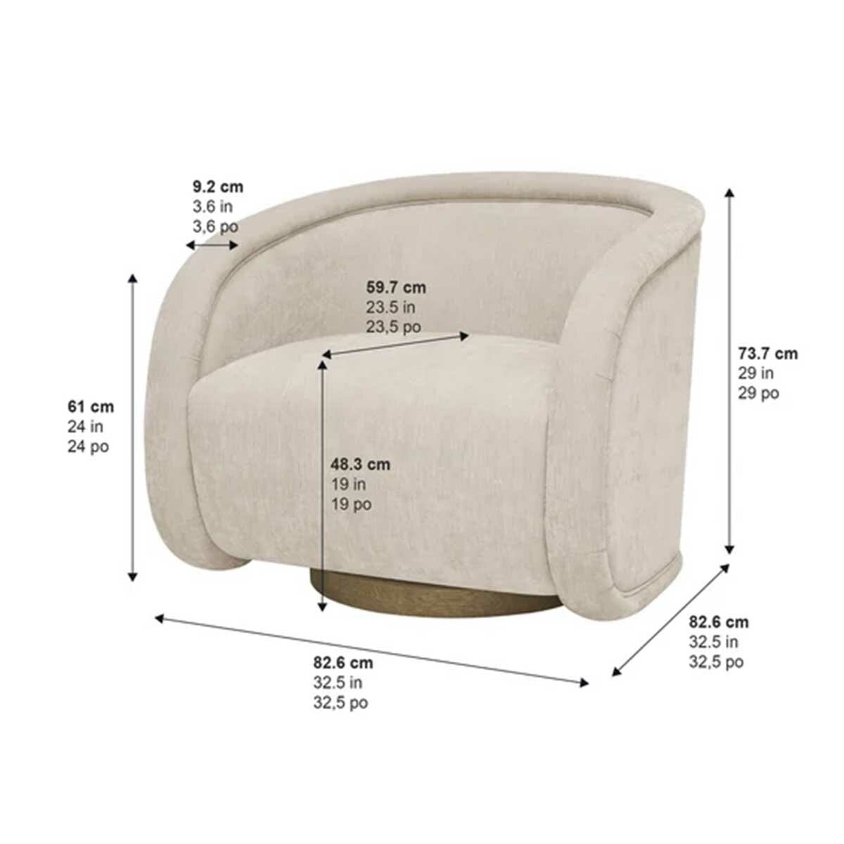 Henredon Aspen Hill Fabric Swivel Chair Henredon Aspen Hill Fabric Swivel Chair