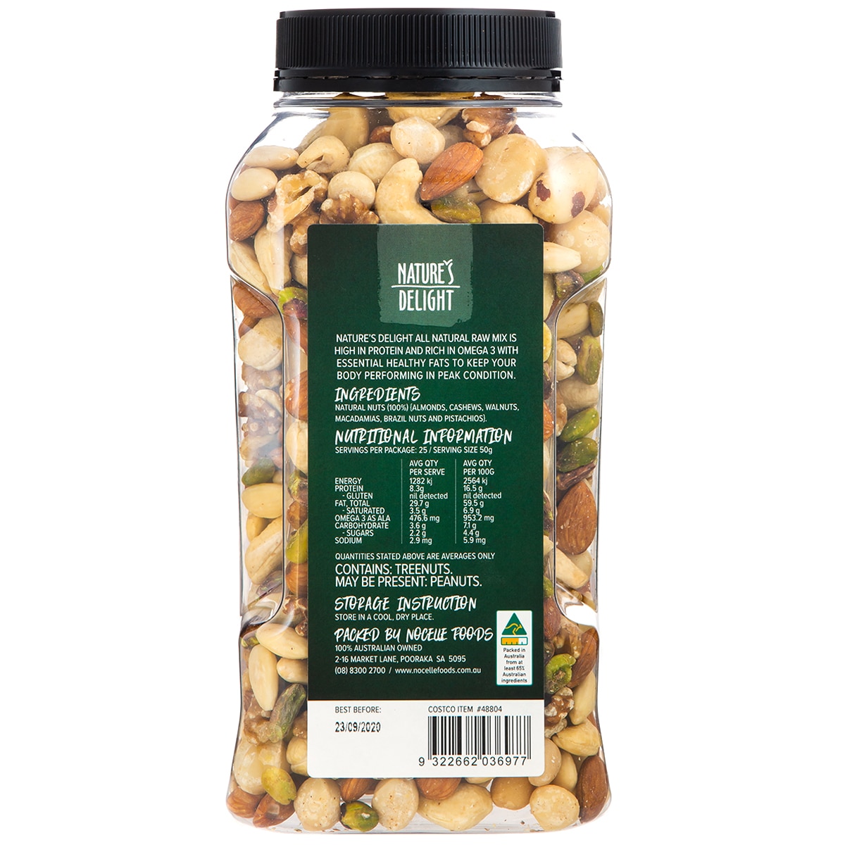 Nature's Delight All Natural Raw Nut Mix 1.25kg