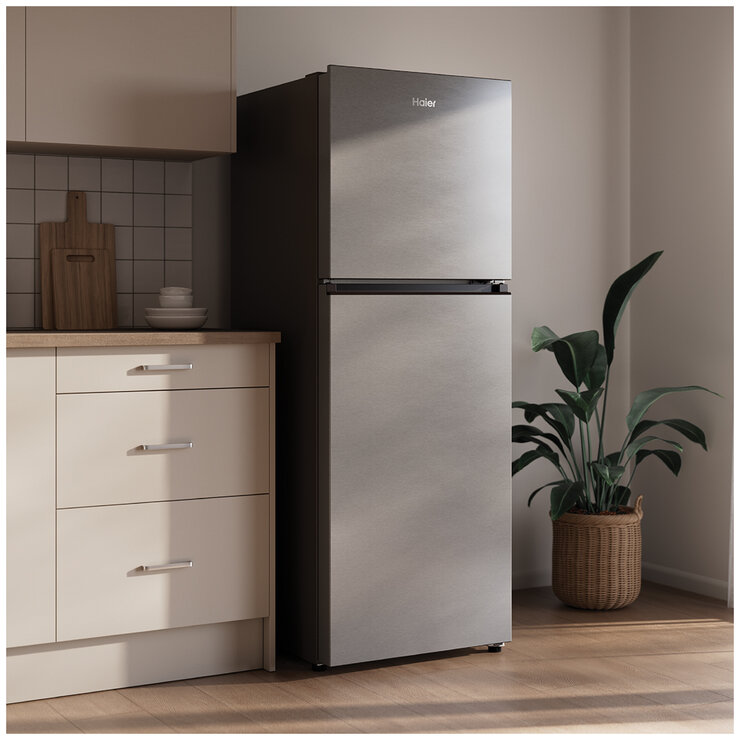 Haier 311L 300 Series Refrigerator Top Freezer Satina HRF330TS Haier 311L 300 Series Refrigerator Top Freezer Satina HRF330TS